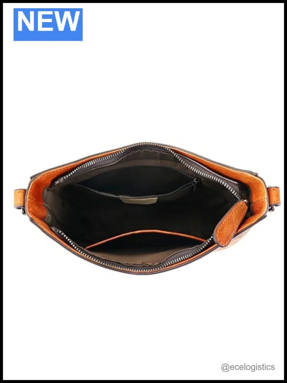 Genuine Leather Satchel Crossbody Bag with Matching Wallet, 16 Card Slots